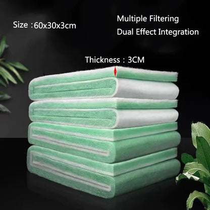 Biochemical Green White Aquarium Cotton Sponge Fish Tank Filtration Foam Green Spongs Aquarium Accessories Water Filter Cotton