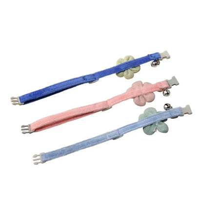 Pet Collar Cute Knitting Flower Bell Collar With Adjustable Collar Style Cartoon Cat Safety Small Dog Pet Supplies Buckle V6S4
