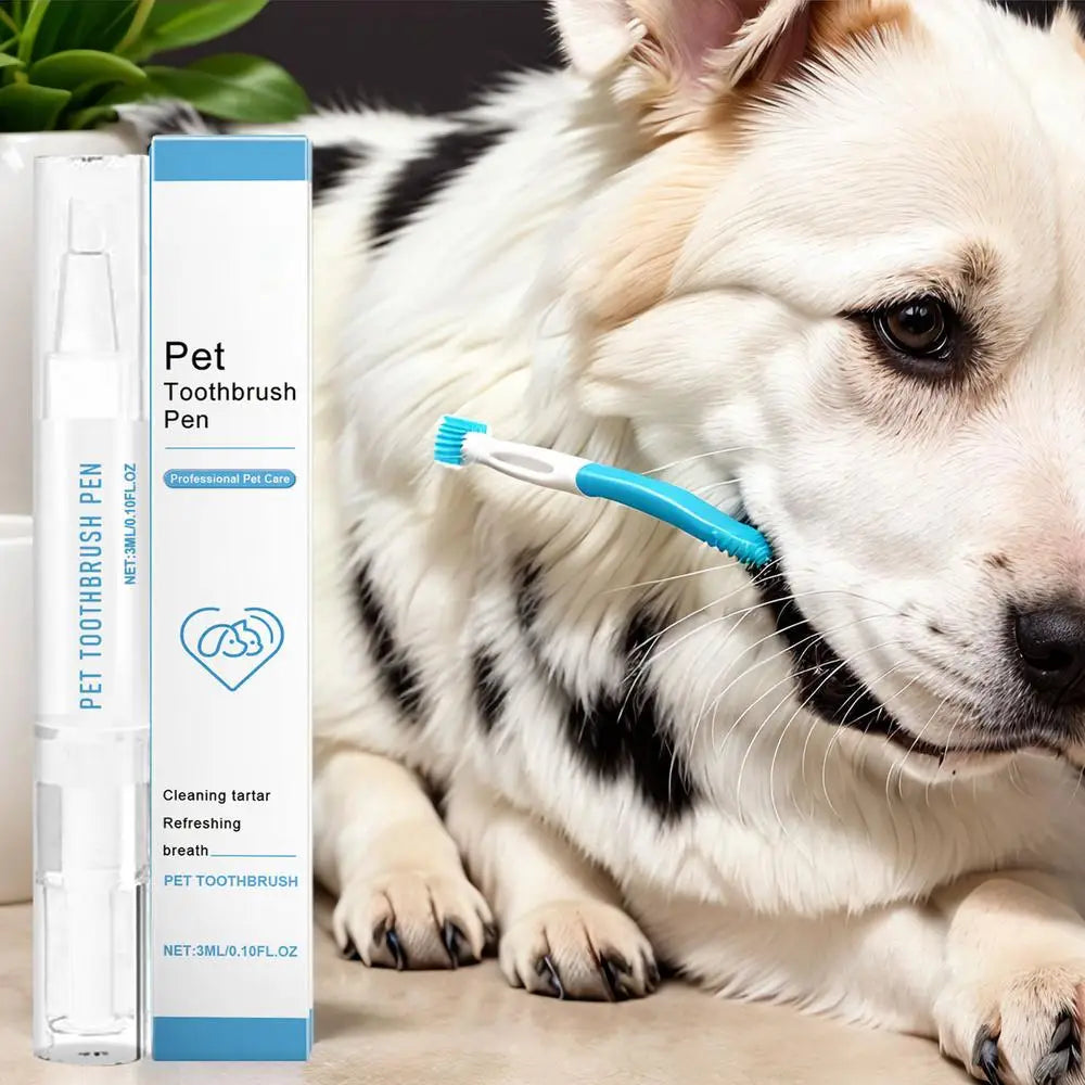 Pet Toothbrush Pen Safe Teeth Cleaning Pen Dog Toothbrushes Refreshing Pet Toothbrush Pen With Tip Design For Pet Dog Puppy Cat
