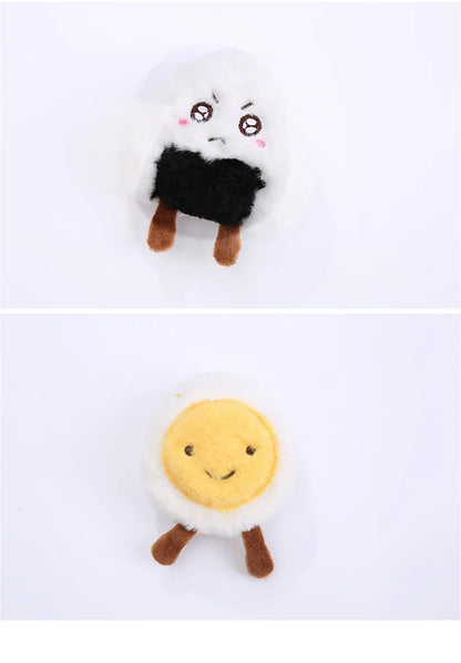 Rice Ball Tasty Food Toys For Dog Teeth Cleaning Soft Cotton Cat Products Catnip Puppy Pet Item Squeaky York Dog Accessories