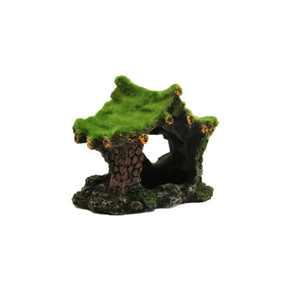 Resin Aquarium Ornaments Decorations Artificial Mos House Cave Landscaping Accessories For Fish Tank Aquarium Background