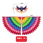 Kids Cosplay Costume Stage Performance Owl Peacock Wings Bird Felt Cape with Mask for Girls Boys Halloween Party Cloak