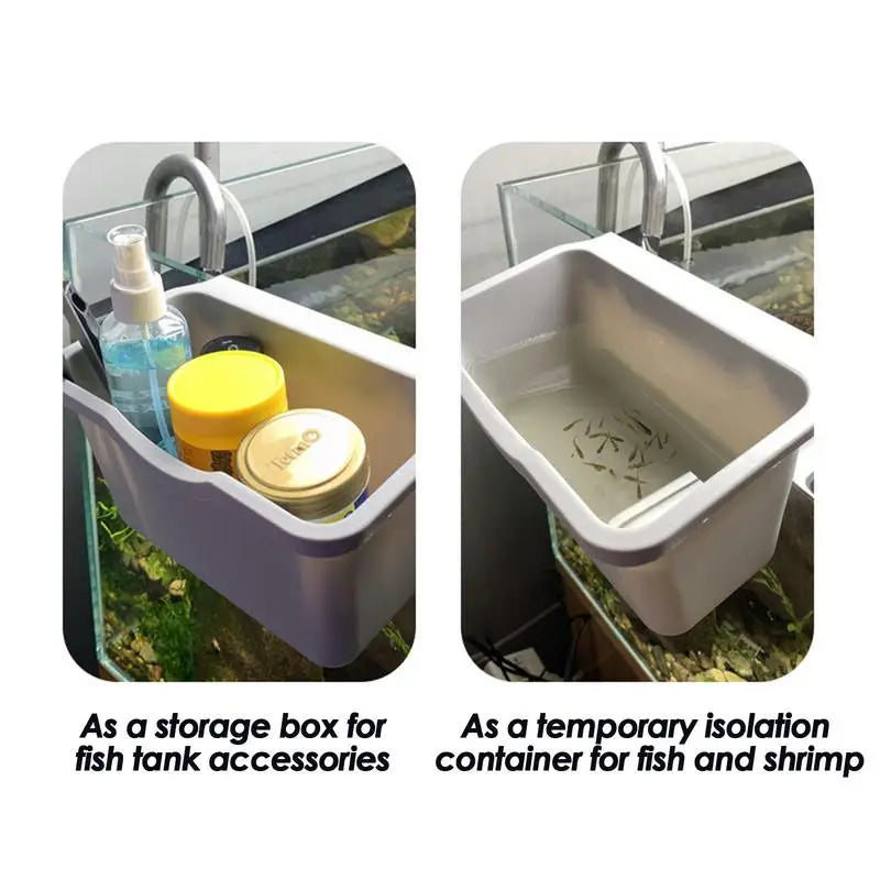 Fish Tank Tool Organizer 2pcs Aquarium Tools Organizer Aquarium Supplies Aquarium Accessories Storage Box For Aquariums Fish
