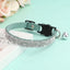 Suede Leather Cat Collar Bling Rhinestone Cats Collars with Bell Safety Breakaway Pet Puppy Necklace Adjustable XS S Pink Soft