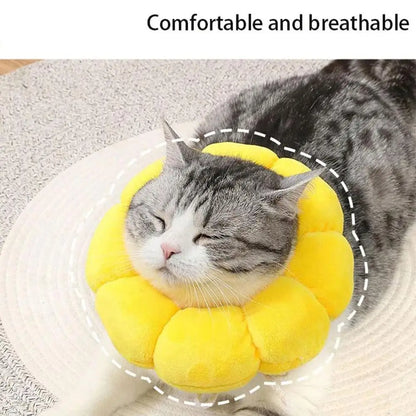 3 Sizes Adjustable Sunflower Elizabeth For Pet Cat Anti-bite Recovery Collar For Dog Cat Sterilization Anti Lick Head K1F9