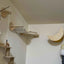 Wall Mounted Cat Perch Corner Platform With Felt Easy-to-Clean Cat Hammock Suit Cat Climbing Rope to Make Kitten Exercise Indoor