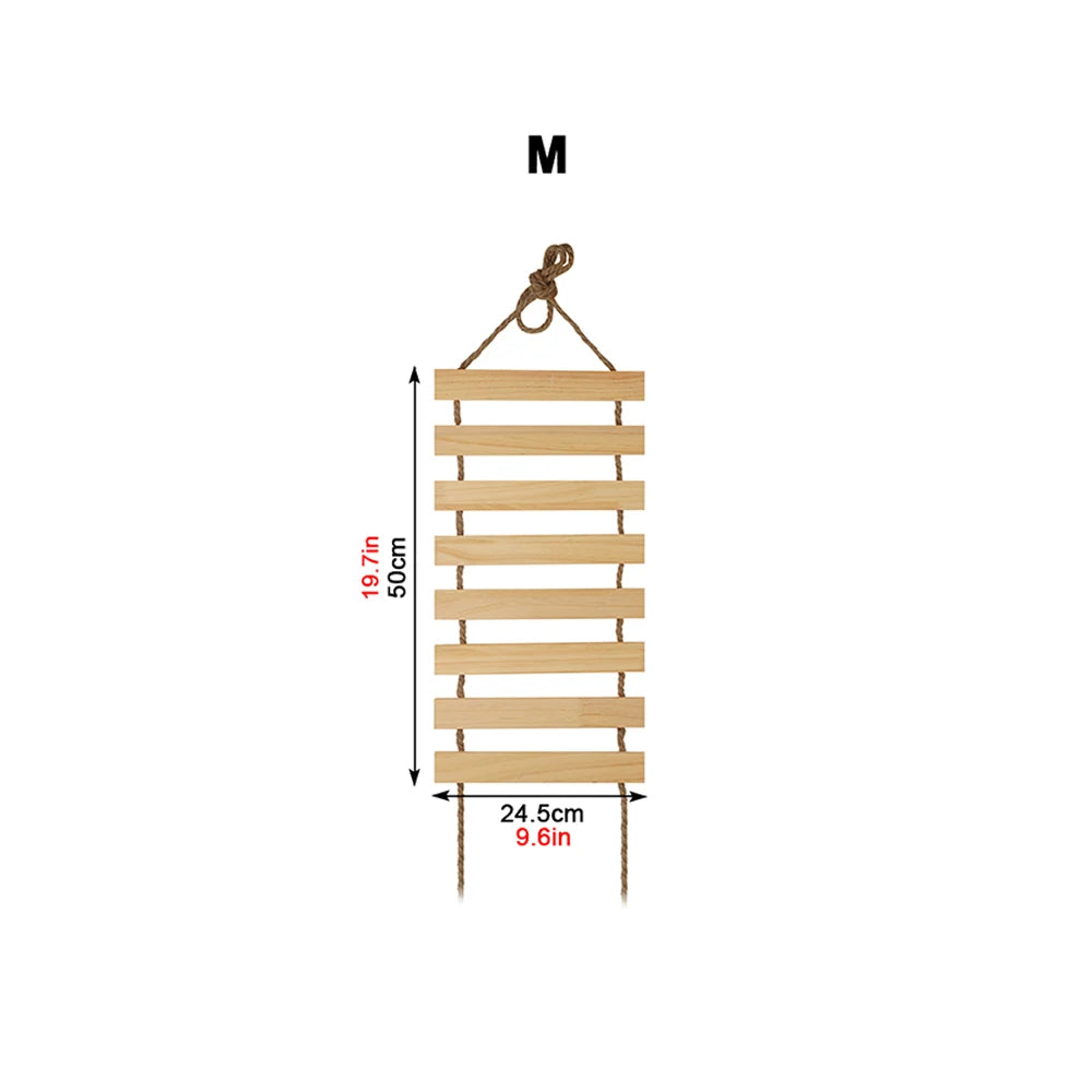 Cat Tower Cat Climbing Shelves Perch For Cat Hammock Wooden Bridge Four-step Ladders Sisal Steps & Post For Cat Play & Climb
