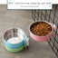 Pet Bowl Can Hang Stationary Dog Cage Bowls Stainless Steel Dog Cat Hanging Bowls Feeding Container for Small Dogs Accessorie