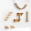 Wall Mounted Cat Climbing Shelves Cat House Cat Bridge Cat Double Platform with Scratching Post and Pedals Stairway for Kittens