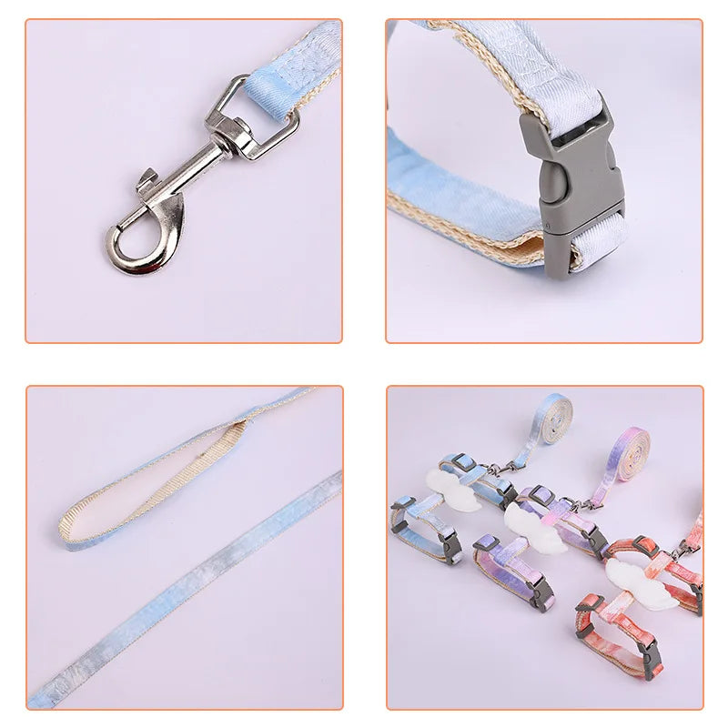 Adjustable Bunny Cat Dog Harness and Leash Set Walking Pet Harnesses for Small Animals Cats Rabbit mascotas Accessories Supplies
