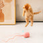 1 Set of Electric Cat Teasing Stick Intelligent Tail Wagging Cat Toy, Silicone Tail Automatic Rotating Cat Toy