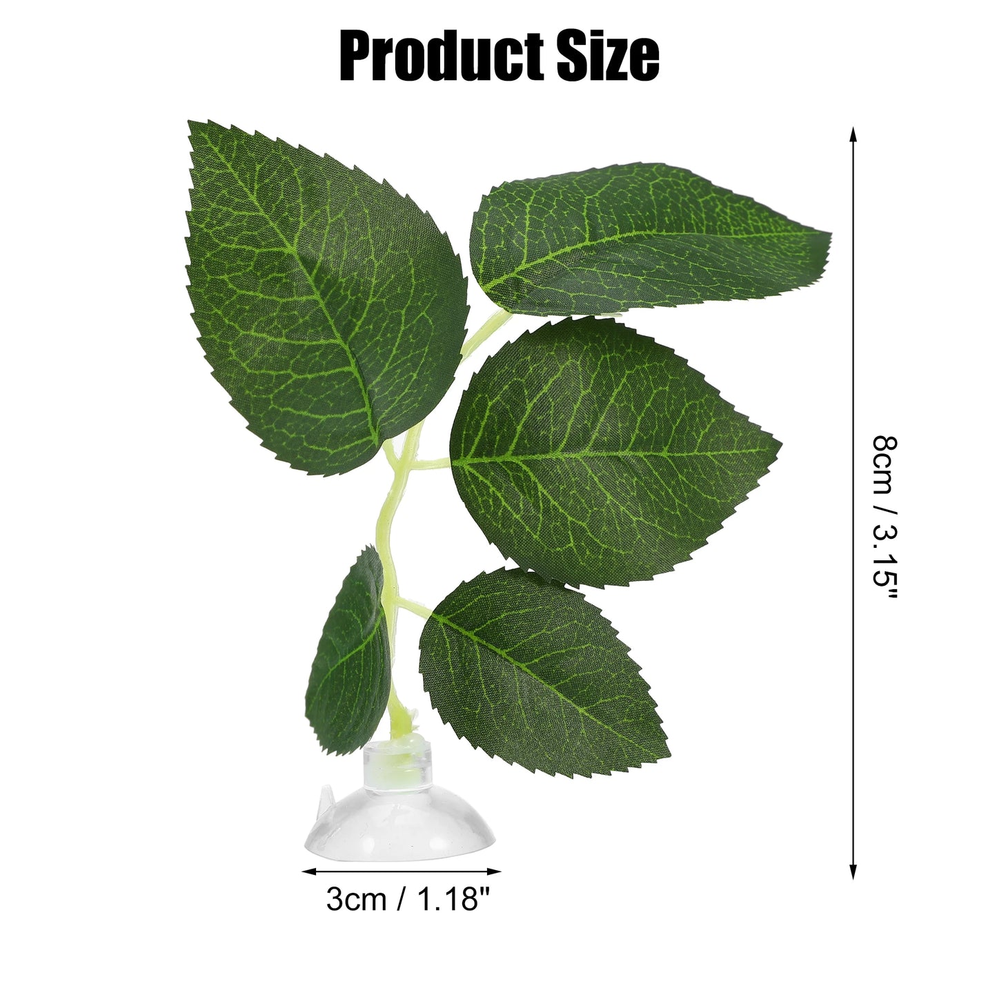 UXCELL 2/4 Pcs Aquarium Artificial Plastic Plants Betta Fish Leaf Pad with Suction Cup Betta Bed Leaf Hammock Resting Hide Decor