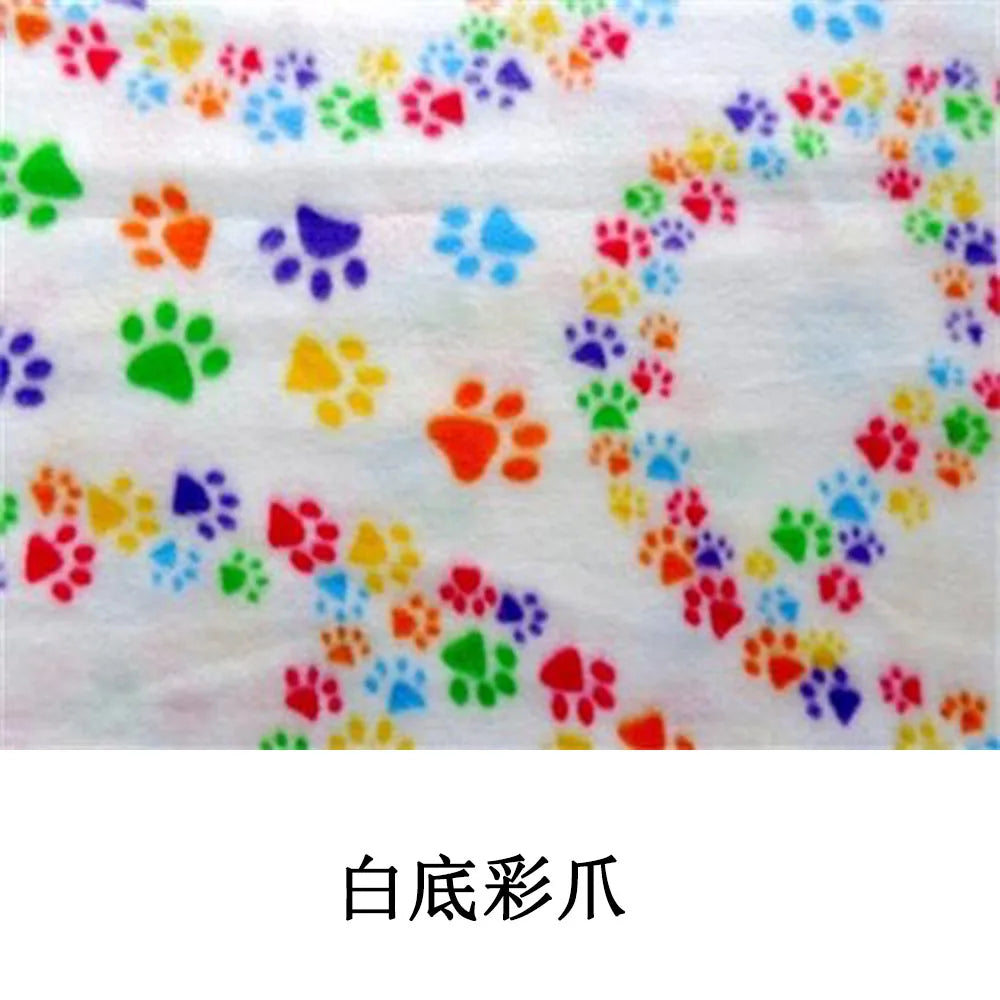 Pet Blanket Super Soft Dog Blanket with Cute Paw Print Warm Puppy Blanket Mat Bed Cover for Large Dogs Kitten Cat Small Animals
