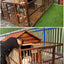 Outdoor Waterproof Solid Wood Kennel Medium and Large Dog Golden Retriever Kennel House Rainproof Outdoor Four Seasons