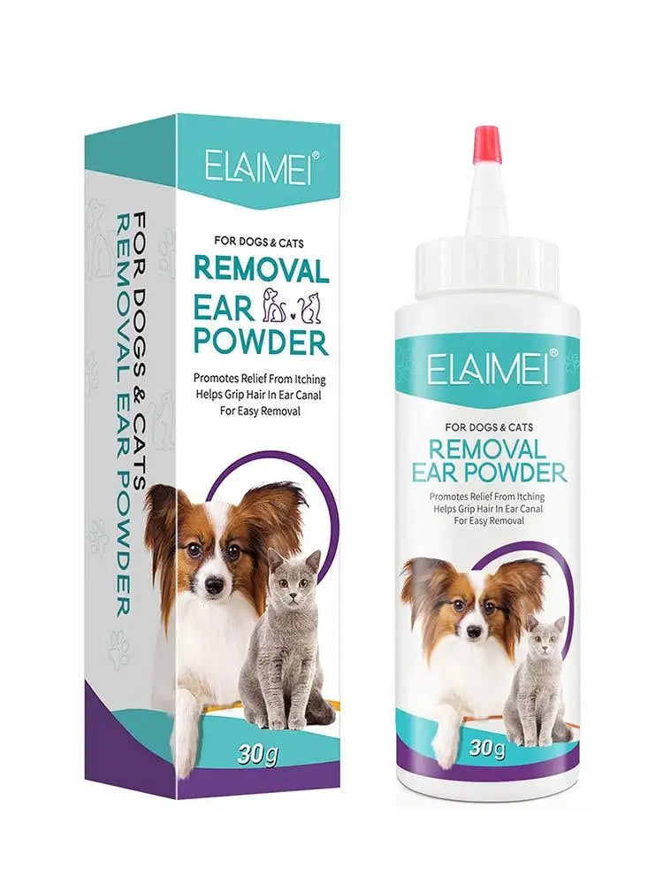 Dog Ear Powder Pet Ear Powder Painless Hair Removal Ear Cleaner Pet Health Care Pet Accessories For Dogs Easy to Remove Ear Hair