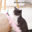 Cat Teaser Stick With Bell, Feather, Long Rod Suction Cup