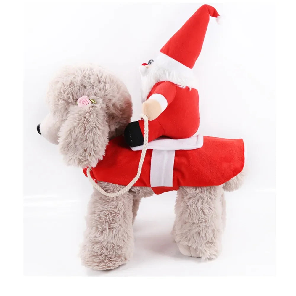 Pet Costumes Santa Claus Dog Cat Christmas Clothes Mutable Halloween Funny Costume Santa Claus Clothes Christmas Costumes