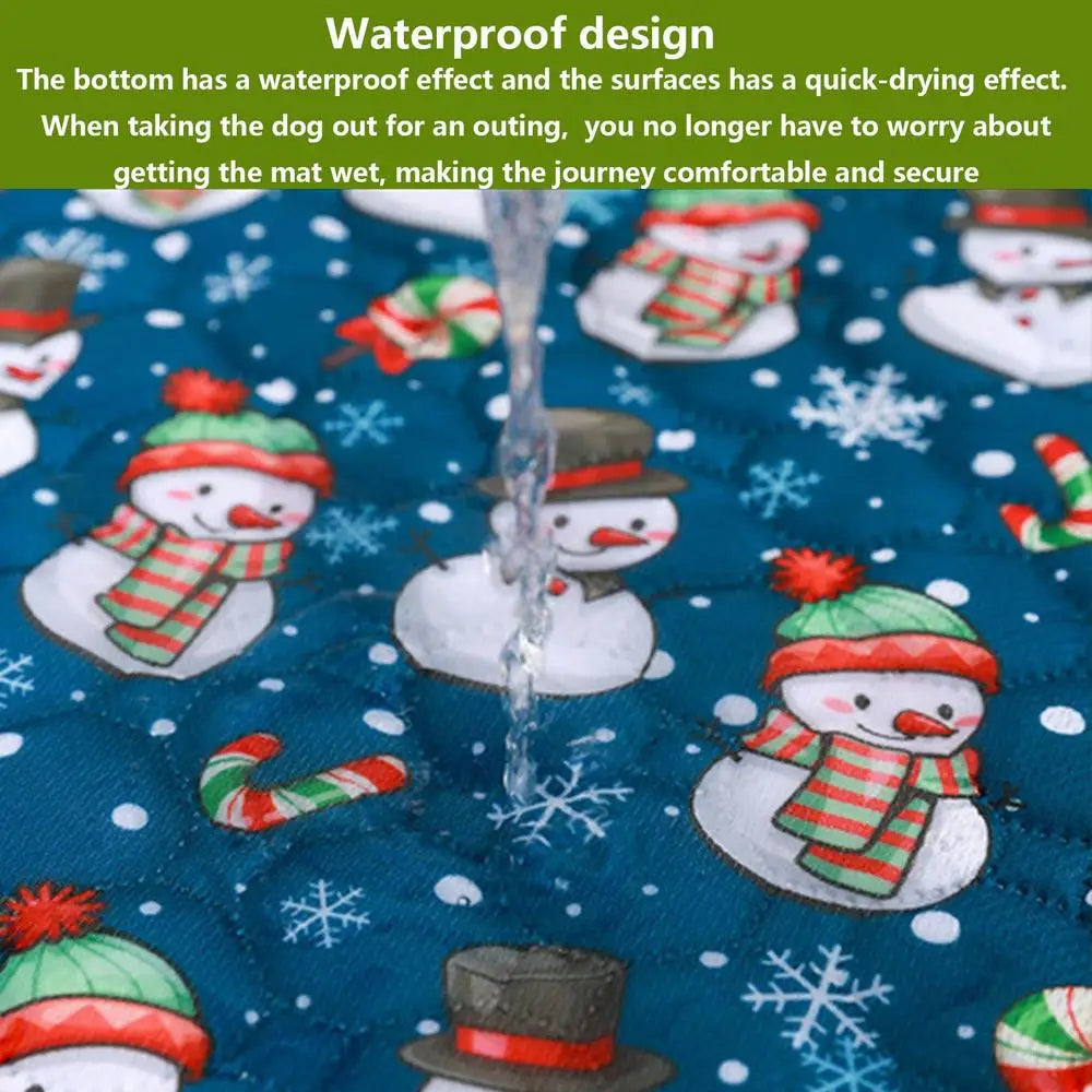 Reusable Puppy Pads Christmas Theme Pet Pee Pads Leak-Proof Puppy Pads Pee Pee Pads Super Absorbent Whelping Mat 60*45cm