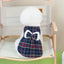 Christmas Plaid Clothes Thermal Fleece Lined Dog Winter Dress Coat with Luxury Faux Fur Collar for Small Dogs Puppy York Beagle