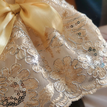 Floral Embroidered Lace Dog Dress for Small Dogs Luxury Design Dog Clothes Summer Bowknot Princess Dress Pet Apparel