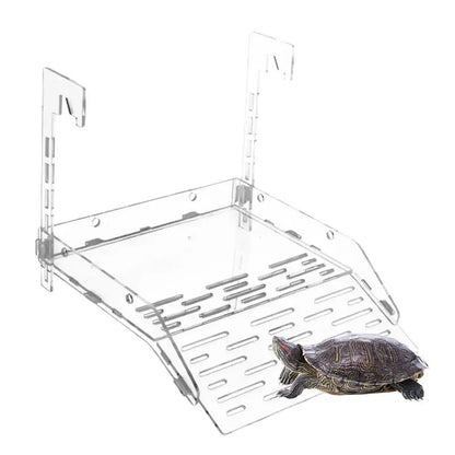 Turtle Basking Ramp Acrylic Transparent Climbing Ramp Aquarium Reptile Resting Terrace Turtle Tank Accessories For Lizards Frogs