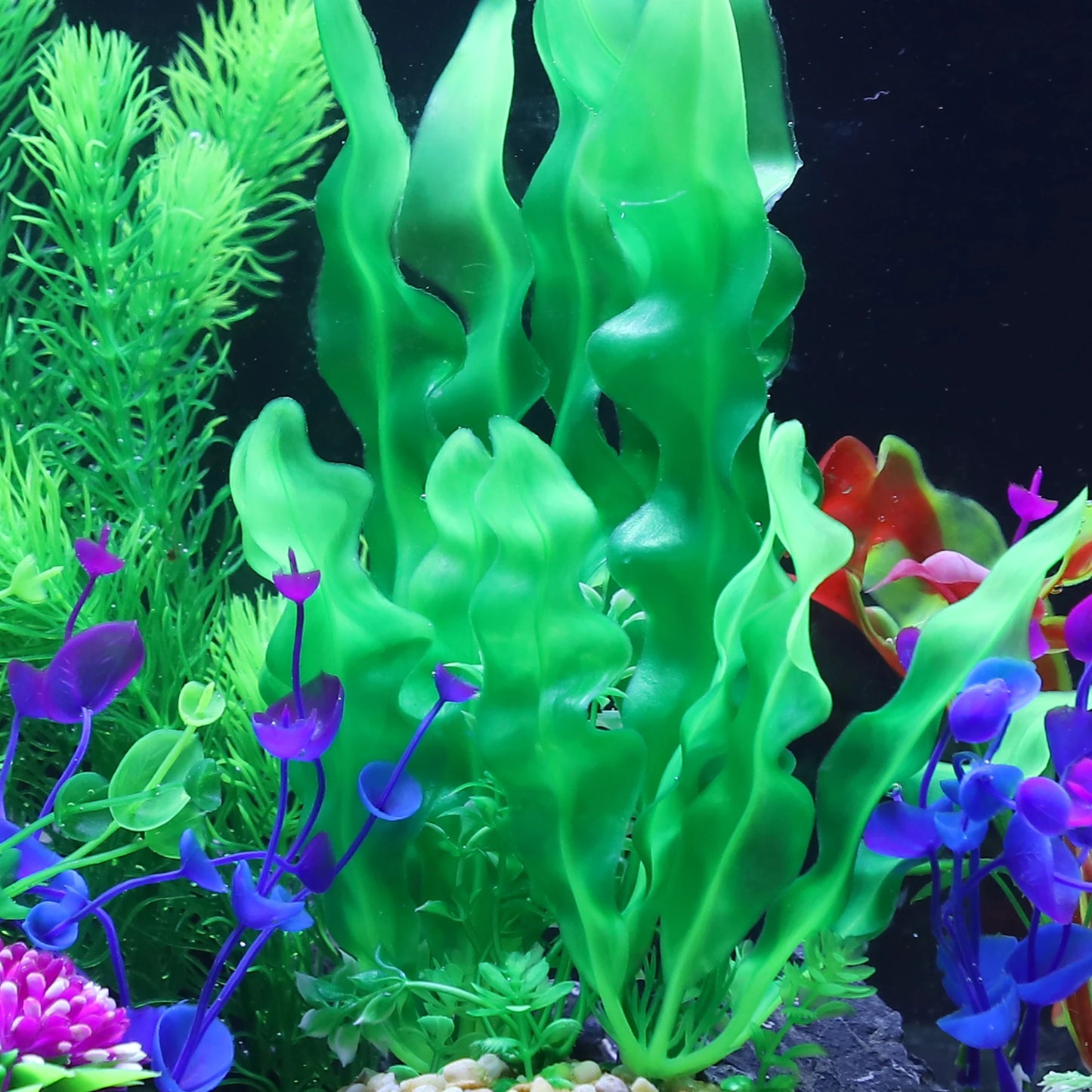 UXCELL 3/4/5/6/8/9 Pcs Artificial Aquarium Plants Grass Water Weeds Ornament Fish Tank Plant Flower Grass Decor Accessories