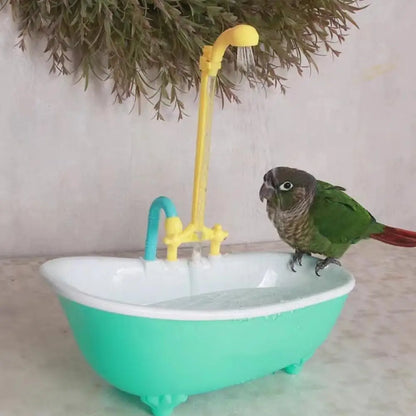 Parrot Automatic IntelligentBath Bird Shower Bathtub Cage Parakeet Plastic AccessoriesHousehold AccessoryBird Supplies Cute J1E2