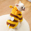 Cute Bee Cosplay Winter Clothes for Small Dogs Thick Flannel French Bulldog Cat Overalls Christmas New Year Pet Puppy Outfits