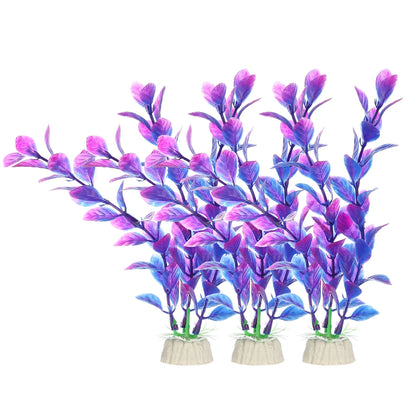 UXCELL 3/4/5/6/8/9 Pcs Artificial Aquarium Plants Grass Water Weeds Ornament Fish Tank Plant Flower Grass Decor Accessories