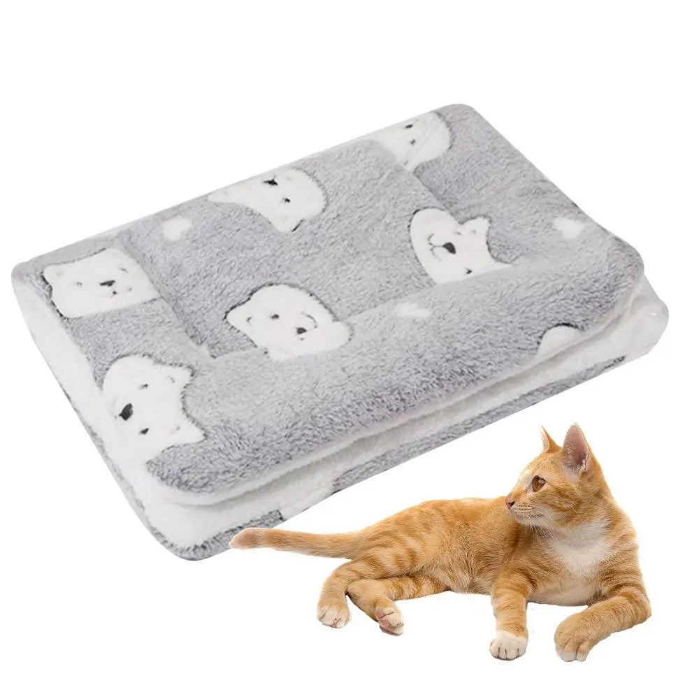 Pet Blanket Flannel Throw Flannel Throw Blanket For Dog Sleep Soft Warm Cushion Mat Washable Puppy Pads Sleep Blanket For Small