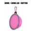 Foldable Silicone Dog Food Water Basin with Bowl Lips for Pets Outdoor Travel,Portable with Hooks for Pet Supplies, Feeding Bowl