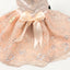 Floral Embroidered Lace Dog Dress for Small Dogs Luxury Design Dog Clothes Summer Bowknot Princess Dress Pet Apparel
