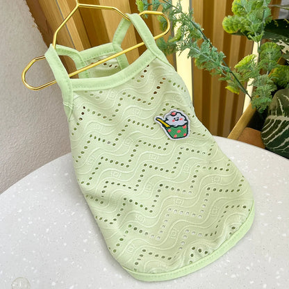 Spring and summer small dog clothing minimalist suspender thin breathable small and medium-sized dog pet cat clothing supplies