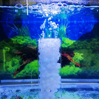 Transparent  Aquarium Filter Fish Tank Fluidized Moving Bed Filter Bubble Bio Filter Media With Air Stone And Sponge Filters New