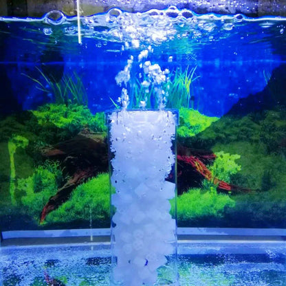 Transparent  Aquarium Filter Fish Tank Fluidized Moving Bed Filter Bubble Bio Filter Media With Air Stone And Sponge Filters New