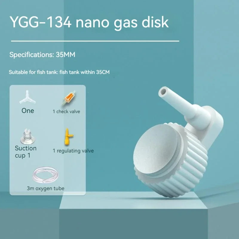 Aquarium Nano Bubble Tray Durable Non- Toxic Reusable Air Stone for Fish Tank Bubble Diffuser Oxygen Pump Accessories acuario