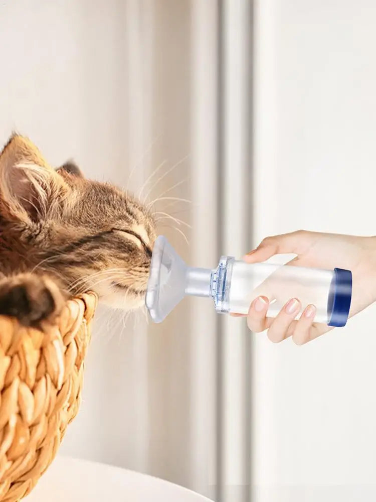 Aerosol Inhaler Spacer Chamber Manual Cats Dogs Nebulizer Nebulizer Mask for Dog Cat Animals And Human Adult Child