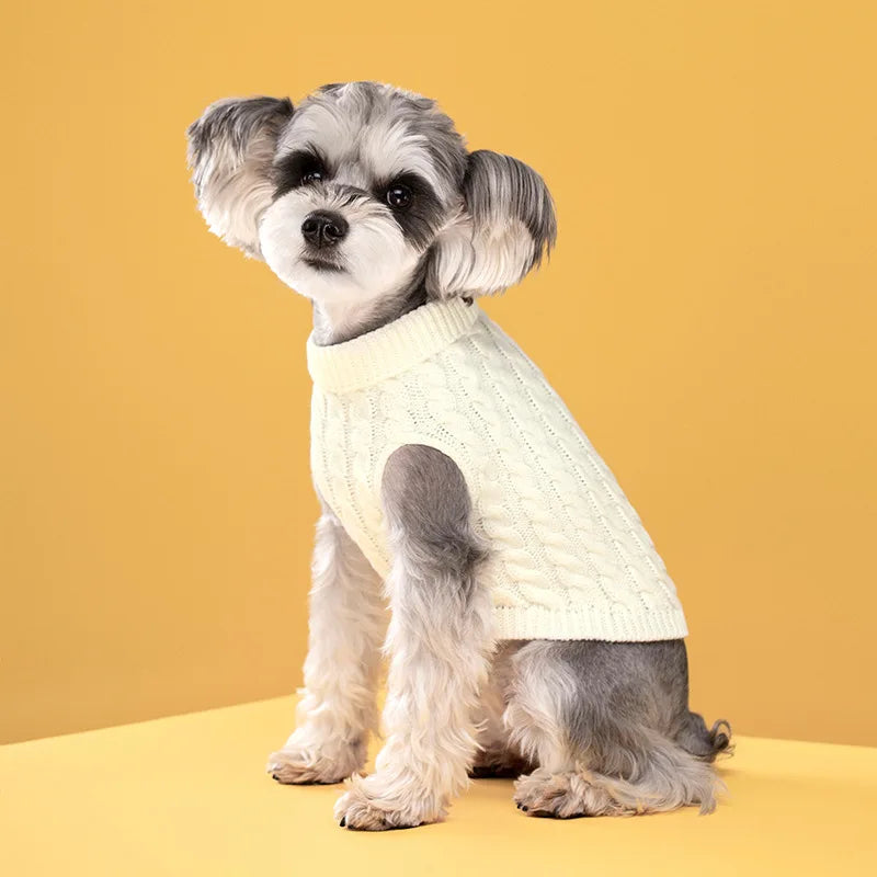 Puppy Cat Sweater Winter Warm Pet Clothes for Small Dogs Chihuahua Vest French Bulldog Knitted Sweater Schnauzer Kitten Costume