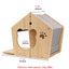 Cat Tree Wall Mounted Wooden Climbing Frame Cat House Cat Bridge Scratching Post and Ladder Wall Playground for Kitten Play Rest
