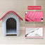 Outdoor kennel with toilet, sun protection in summer, universal in all seasons, outdoor rain-proof dog house, warm in winter, s