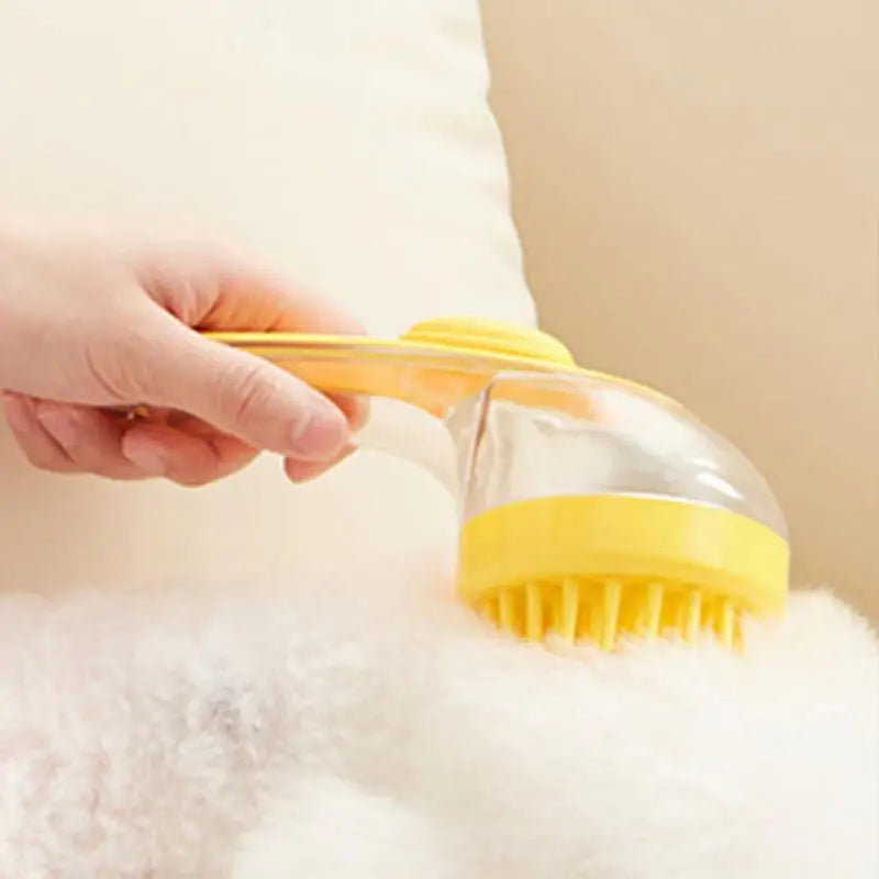 Dog Bath Brush Silicone Dog Brush Long Handle With Soap Dispenser Dog Shampoo Scrubber Pet Grooming Bath Brush For Cats Dogs