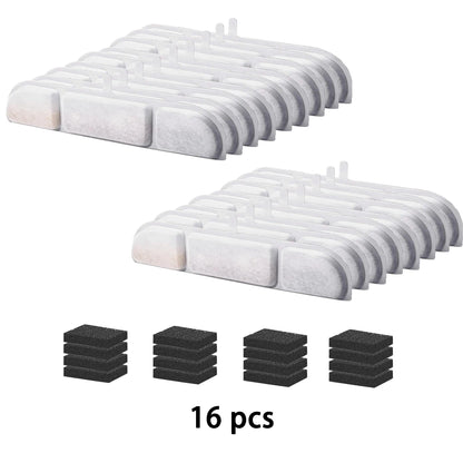 6/8/12/14/16PCS Activated Carbon Replacement Filters For Pet Automatic Drinking Fountain Battery Operated Cat Water Fountain