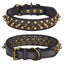 Spiked Dog Collar Mushroom Rivet PU Leather Dog Collars Adjustable Spike Studded Pet Collar for Pitbull Mastiff Husky Rottweiler