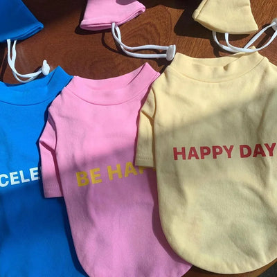 Pet Dog Vest Kitten Puppy Summer T- Shirt Solid Dog Clothes for Small Dogs Cat Dog Birthday Party Festival Accessories Apparels
