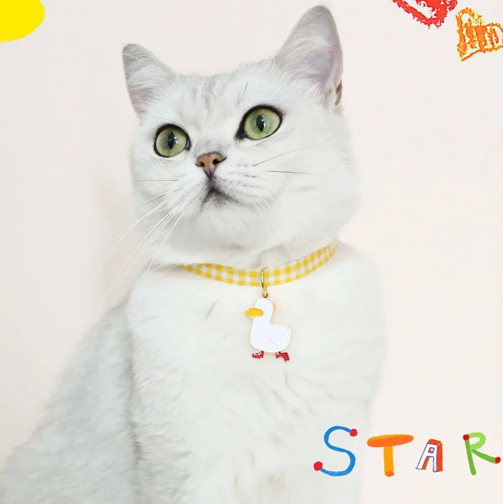 Pet Supplies Accessories for Cats Adjustable Cat Necklace for Kitten Puppy Small Dog Cat Breakaway Bell Collar with Cute Pendant