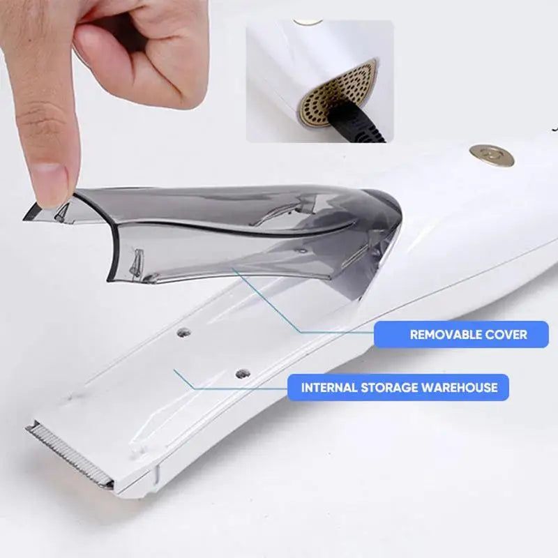 Pet Hair Clipper With Suction USB 3-Speed Vacuum Dog Shaver 1500mAh Rechargeable Low Noise Electric Dog Groomer For Cats