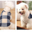 Plaid Dog Hoodie Christmas Pet Clothes Fleece Sweater with Leash Hole for Small Medium Dogs, Soft Winter Warm Dog Sweatshirt