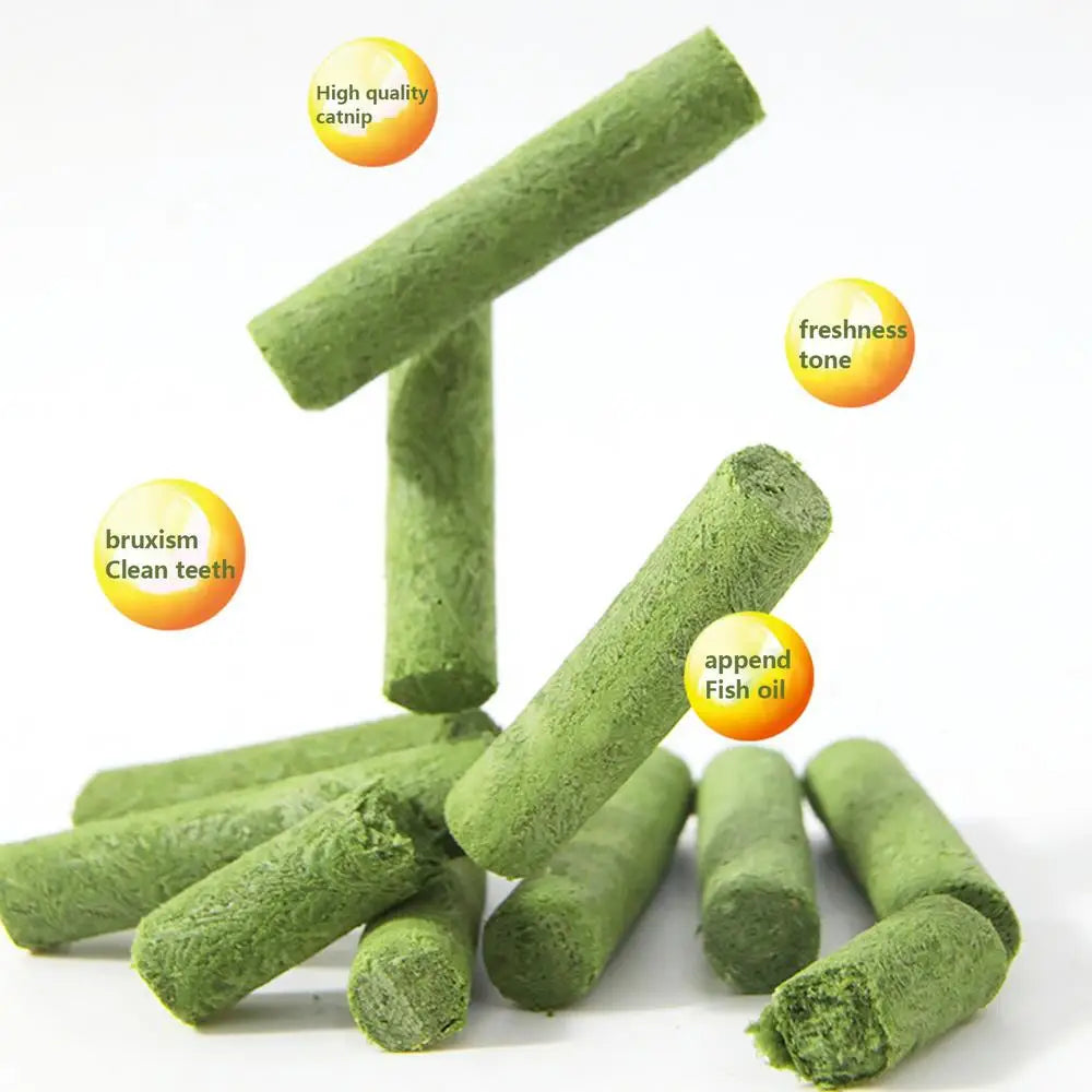 Cat Grass Teething Stick Cat Grass Sticks Pet Snacks Natural Grass Molar Rod Cat Chew Stick Teeth Cleaner Teeth Caring