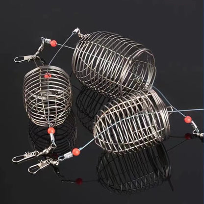 Stainless Steel Aquarium Small Fishing Bait Feeder Fish Tank Crystal Shrimp Dry Food Feeding Fishing Lure Cage Trap Basket