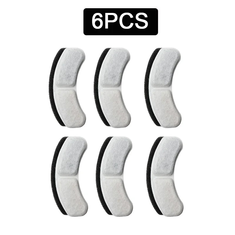 12/6set Filters Element Replaced Activated Carbon Filter Cat Water Fountain  Accessories Replacement Resin Resin Filter Element